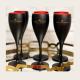 Party Plastic Champagne Flutes Moet Chandon Glass Wine Drinkware Black Red 2 Color