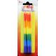 Paraffin Wax 12 Pcs Long Birthday Candles Multi Colored Smokeless