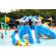 Kids Water Park Equipment 8000x8000mm Fiberglass Water Slide