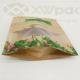 Recycle stand up pouch zip lock dried biodegradable kraft paper bag food packaging bag