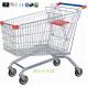 212 Liter Metal Supermarket Grocery Shopping Cart With Wheels Anti Theft Structure