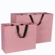 Pink Color Cardboard Bag Laminated Printed Luxury For Shopping / Gift