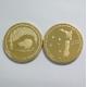 Copper / zinc alloy soft enamel 1.2mm gold Silver Coins in round plastic box