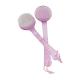 Pink Bath Body Brush Back Shower Scrubber PS Handle For Gently Exfoliate Skin