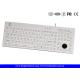 Function Keys Washable Silicone USB Keyboard Built - In Trackball