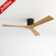 3 Blades Wooden Ceiling Fan With Remote Control Quiet Dc Motor High Speed