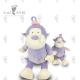 Whimsical Cartoon Stuffed Animals 56 X 37cm Purple Plush Monkey Toy