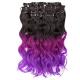 remi two tone color natural wave 4 pieces per set brazilian clip in human hair extensions