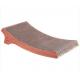 Curved Wave Cardboard Cat Bed SGS , Durable Cardboard Scratch Pads For Cats
