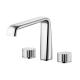 Hot Cold Water Modern Bathroom Faucets Chrome Deck Mounted 3 Hole Dual Handle