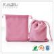 Lovely Pink Drawstring Jewelry Pouch Recyclable Material For Gift Storaging