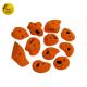 GRP Orange L Size Pocket Rock Climbing Holds Heavy Metal Free 11 Pieces Eco-Friendly
