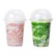PET Smoothie Plastic Cups Dome Lids 500ml 16 Oz Disposable