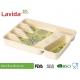 Dishwasher Safe Eco Bamboo Fiber Tray Plant Fibre Flatware tray Kitchen Tool case Melamine Utensil Box for home