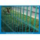 Convenient Installation Double Loop Wire Fence / Green Pvc Coated Wire Mesh Fencing