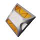 end G105 Yellow Cast Aluminum Square Road Stud for Roadway Safety 100*100*20mm Size