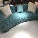 Hole Style 1.2m Leather Corner Sectional Couch 2.1m Blue Sectional Sofa Living Room