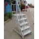 2.5m 3m 4m Warehouse Steel Safety Rolling Mobile Platform Ladder with Handrails