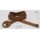 Fashion Wax Rope Womens Braided Belt Buckle In Brown For Lady In 29mm