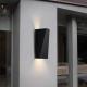 Geometric Outdoor Wall Lamp Light 85*205*85mm Aluminum Glass
