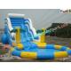 Waterproof Outdoor Inflatable Water Slides , Commercial Water Pool Slide