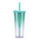 Acrylic Tumblers With Lids And Straws Skinny 16oz Double Wall