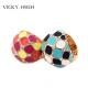 VICKY.HSIEH Gold Tone Blue Red Exposy Ball Stretch Rings