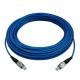 ST / UPC - ST Indoor Armoured Fiber Optic Patch Cord with Blue , LSZH jacket