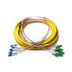 12 Fiber distribution break out LC/APC to LC/UPC preterminated cable Simplex For