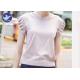 Ruffle Drop Short Sleeves Womens Knit Pullover Sweater Stripes Summer