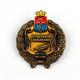 Autique Metal Custom Brass Badges With Safety Pin Spin casting / Printing Process
