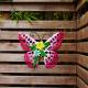 OEM / ODM Outdoor Metal Butterfly Garden Wall Art Rustproof Customized