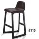 North Europe style black wood bar chair furniture