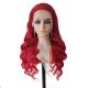 Body Wave Cherry Red Afro Human Hair Wigs for Black Women in Small/Large/Average Size