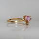 Women Gift Classic Delicate Jewelry Wishbone Pink Pear Morganite Engagement Ring S925 Rose Gold Plated Promise Dainty Ri