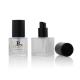 Square 30ml Liquid Foundation Cosmetic Packaging Clear Frosted  Pump Glass Bottle F066 F098 F103