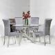 Dia 130cmx75cm Round Tempered Glass Dining Table Italian light luxury style