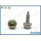 Stainless Steel 18-8 / 304 Sheet Metal Screw Indented Hex Washer Head ST6.3-14 x 60mm