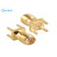 PTFE Dielectric RF Antenna Connector , Brass / Gold Plated SMA RFconnector