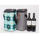 Ice insulated nylon wine bottle cooler bag for double wines