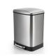 410 Stainless Steel 24L Rectangular Step Trash Can