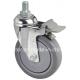 110kg Medium 5 Threaded Brake TPE Caster with Customized Request and Zinc Plated