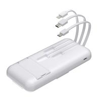 Inbuilt Cable Wireless Charging Battery Pack , Wireless Power Bank For Iphone
