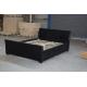Sunny Black Velvet Fabric Bed Frame Upholstered Queen Fabric Platform Bed ODM OEM