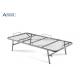 Single Gray Iron Net 90x190cm Collapsible Metal Bed Frame