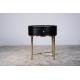 Hot Contemporary Bedside Table Simple Generous Wooden Metal Frame
