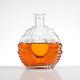 Super Flint Glass Most Popular Style Flat Mouth Embossed Brandy Glass Bottles