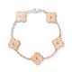 Vintage Alhambra bracelet 5 motifs bracelet 18K pink gold bracelet