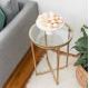 Modern Style Gold Stainless Steel Frame Tempered glass top Coffee Table Side  table End table