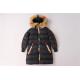 Junior Girls longline coats, Children's longline jacket, Hood Fur, Rainbow zipper